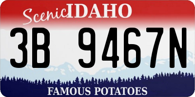 ID license plate 3B9467N