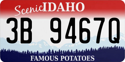 ID license plate 3B9467Q