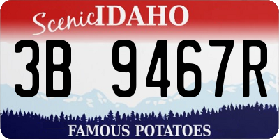 ID license plate 3B9467R