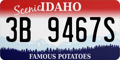 ID license plate 3B9467S