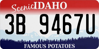 ID license plate 3B9467U