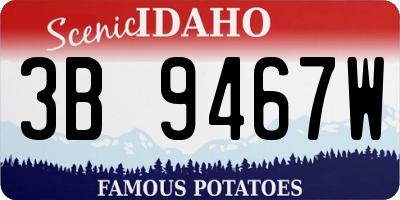 ID license plate 3B9467W