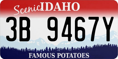 ID license plate 3B9467Y