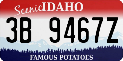 ID license plate 3B9467Z