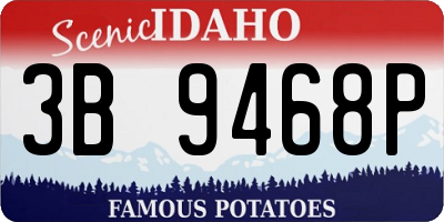 ID license plate 3B9468P