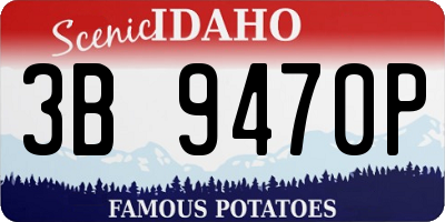 ID license plate 3B9470P