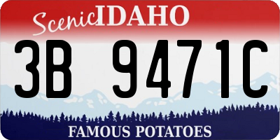 ID license plate 3B9471C