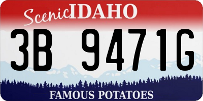 ID license plate 3B9471G