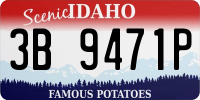ID license plate 3B9471P