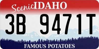 ID license plate 3B9471T