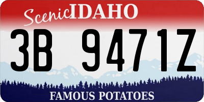ID license plate 3B9471Z