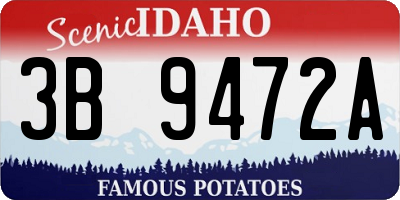 ID license plate 3B9472A
