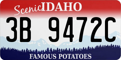 ID license plate 3B9472C
