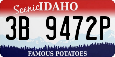 ID license plate 3B9472P