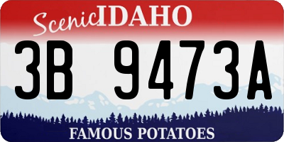 ID license plate 3B9473A