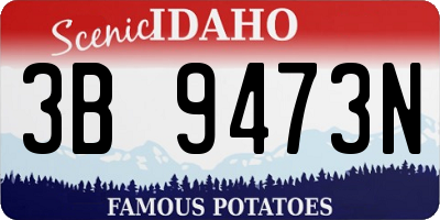 ID license plate 3B9473N