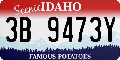 ID license plate 3B9473Y
