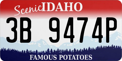 ID license plate 3B9474P