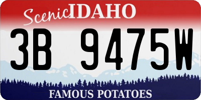 ID license plate 3B9475W