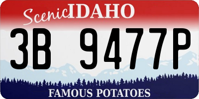 ID license plate 3B9477P