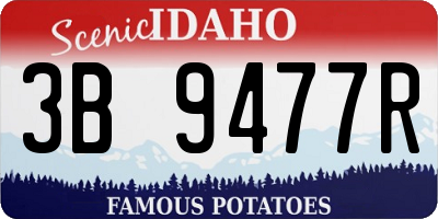 ID license plate 3B9477R