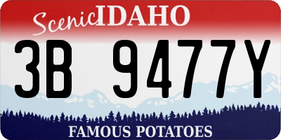 ID license plate 3B9477Y