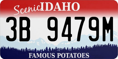 ID license plate 3B9479M