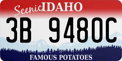 ID license plate 3B9480C