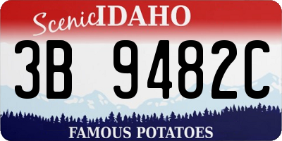 ID license plate 3B9482C