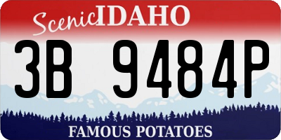 ID license plate 3B9484P