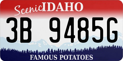 ID license plate 3B9485G