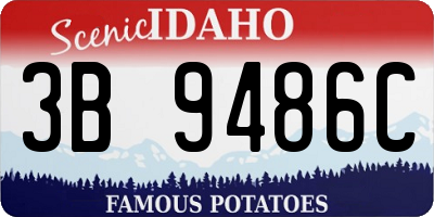 ID license plate 3B9486C