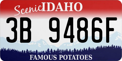 ID license plate 3B9486F