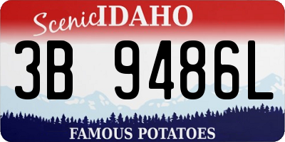 ID license plate 3B9486L