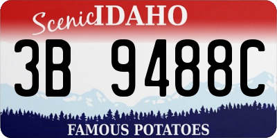 ID license plate 3B9488C
