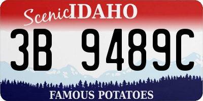 ID license plate 3B9489C