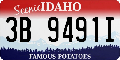 ID license plate 3B9491I