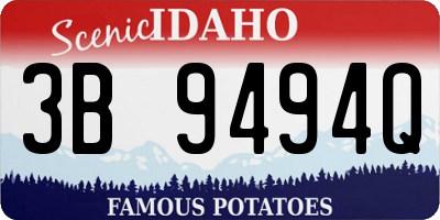 ID license plate 3B9494Q