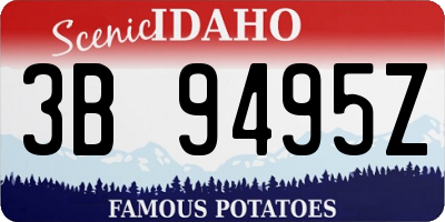 ID license plate 3B9495Z