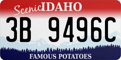 ID license plate 3B9496C