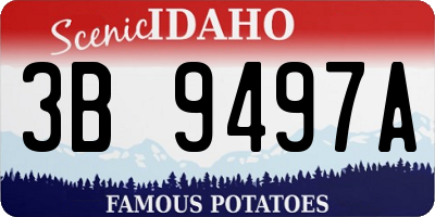 ID license plate 3B9497A