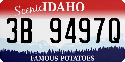 ID license plate 3B9497Q