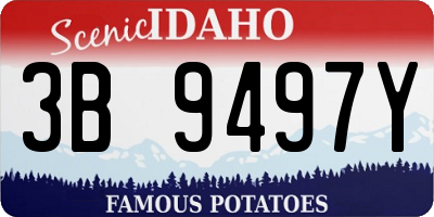 ID license plate 3B9497Y