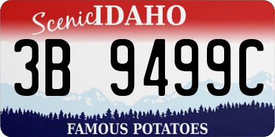ID license plate 3B9499C