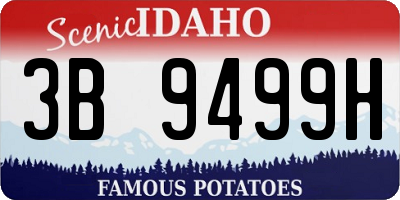 ID license plate 3B9499H