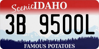 ID license plate 3B9500L