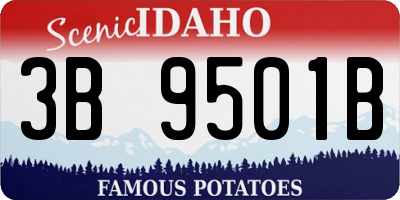 ID license plate 3B9501B