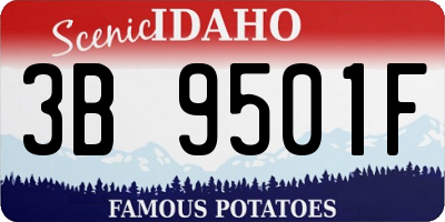 ID license plate 3B9501F