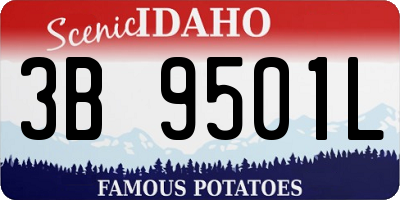 ID license plate 3B9501L