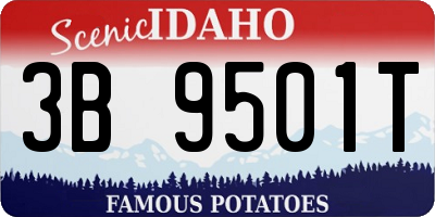 ID license plate 3B9501T